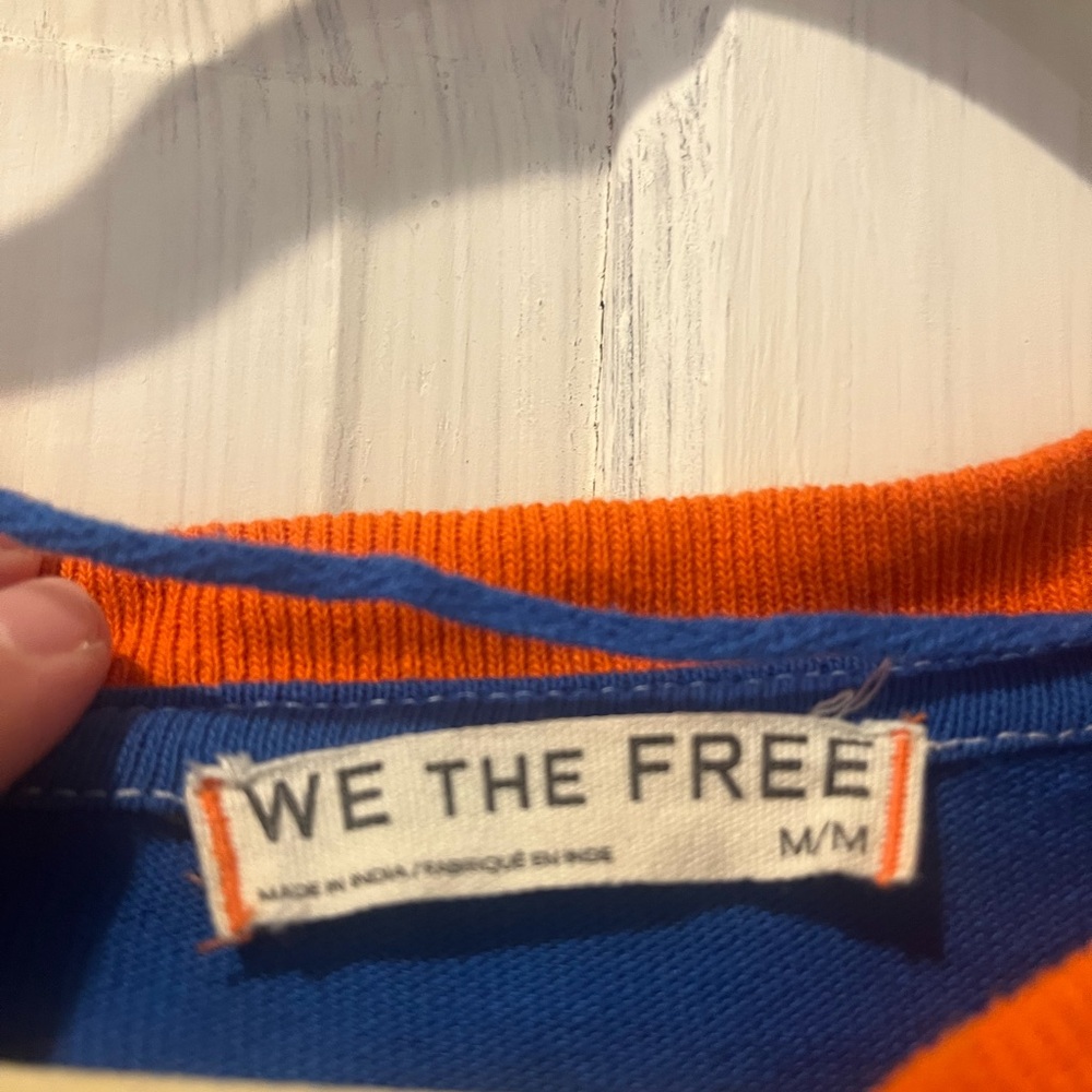 We The Free Orange and Blue Top - Picture 3 of 3
